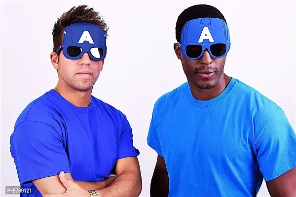 Infispace#174; Unisex Captain America Sunglasses for Costume or Theme Party (Blue)-thumb4