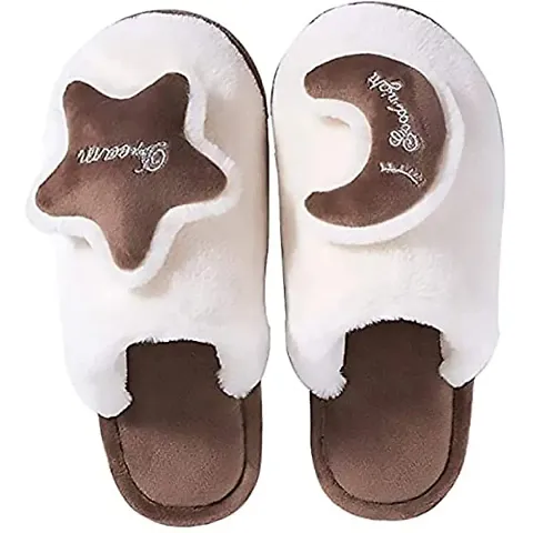 Infispace&#174; Unisex Sun & Moon Theme Warm Indoor Plush Slippers Shoe