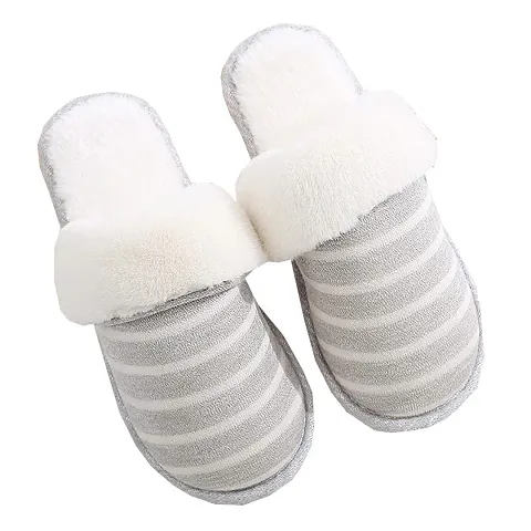 Infispace Unisex-Adult Fur Padded Couple Slippers Slide