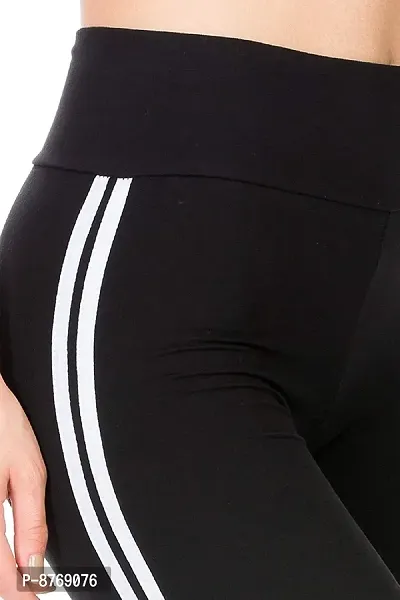 INFISPACE Women's Skinny Fit Sporty Black Jegging (Medium)-thumb3