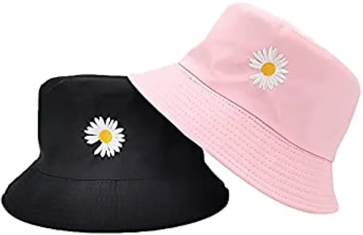 Little Daisy Floral Print Summer Travel Beach Hat For Women