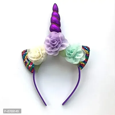 Infispace#174; Girl's Unicrn Theme Party Crown Headband (Multicolor)-thumb2