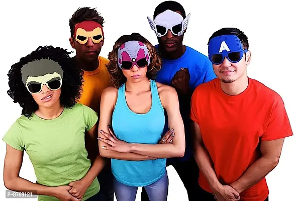 Infispace#174; Unisex Captain America Sunglasses for Costume or Theme Party (Blue)-thumb5