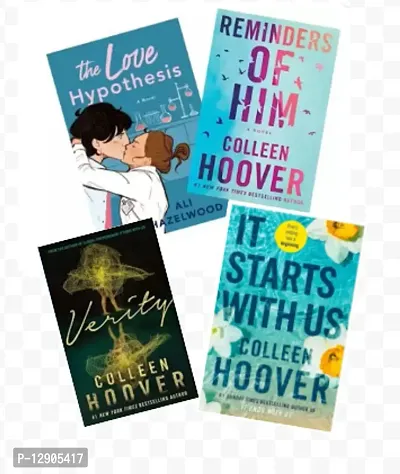 It start with us + Verity + Reminder of him + The love hypothesis ( english paperback )