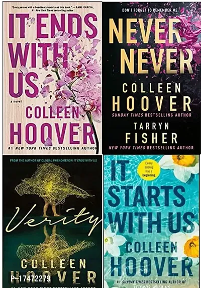 It end with us + Never Never + Verity + It start with us ( 4 books combo by collen hoover )