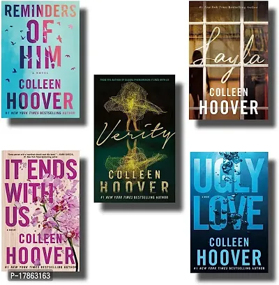 It ends with us + reminders of him + verity + layla + ugly love ( best 5 combo of cooleen hoover paperback)