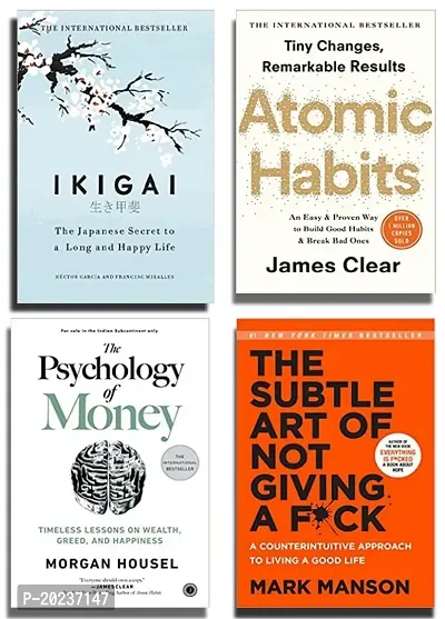 ikigai + atomic habits + the psychology + the subtle art of not giving A fuck [ best of 4 book combo]paperback-thumb0