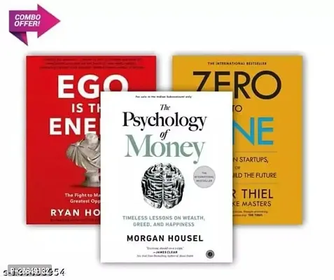 ego is my enemy + the psychology of money + zero to one [best of 3 book combo paperback]
