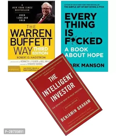 the warren buffett way + everything is fuck + the intelligent investor [best of 3  book combo paperback]
