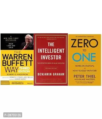 the warren buffett way + the intelligent investor + zero to one [best of 3 book combo paperback]