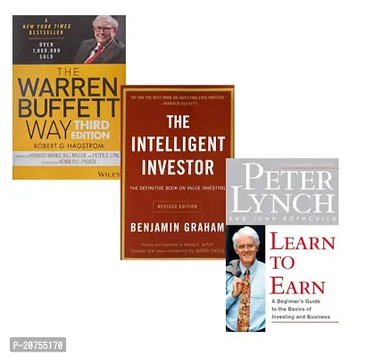the warren buffett way + the intelligent investor + learn to earn [best of 3 book combo paperback]