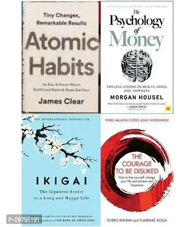 atomic habits + the psychology of money + ikigai + the courage to be dislike [best of 4 book combo paperback]