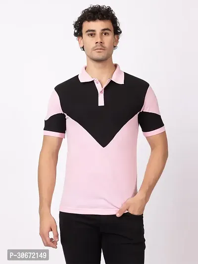 Men Coller Neck Printed Polo Neck Tshirt