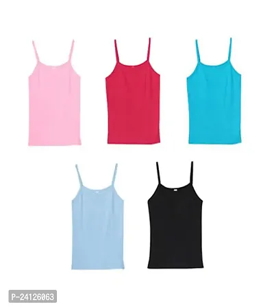 Apolo Kids Girls Camislips for Multicolored Pack of 5 (Size : 6-12 Months)