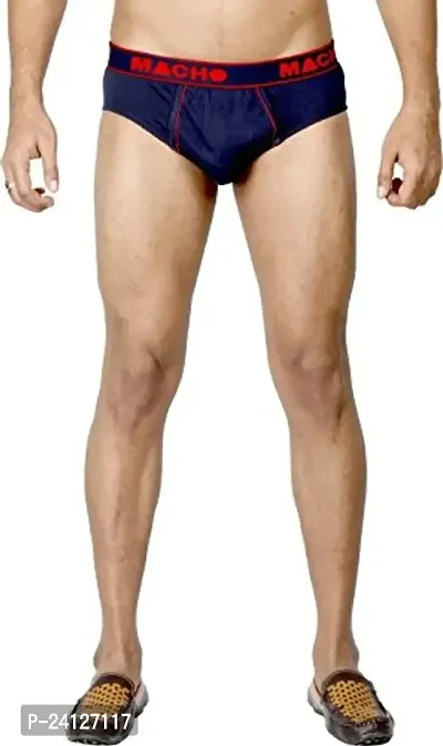 Macho Men's Cotton Smart Cut Brief Multicolor (Multicolour, 90 Cm) - Pack of 4-thumb2