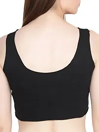 Women's Air Bra, Sports Bra, Stretchable Non-Padded  Non-Wired Seamless Bra , Free Size (Fits Best - Size 28 to 38) Black-thumb1