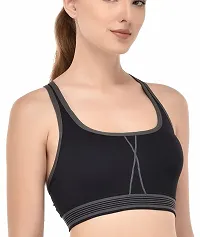 Women's Yoga Sports Bra for Women Force Cross Back Running Gym Gorge Gym Crop Top Padded Bras Athletic Sports Vest Underwear Black (Pack of 1)-thumb3