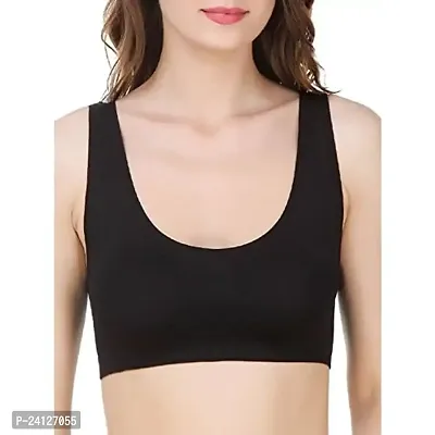 Beauty Plus Women's Air Bra Wirefree Pack of 2 Black