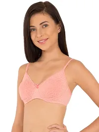 Jockey Women's Seamless Non Padded Non Wired Bra (1722-0103-216_Peach Blossom Print216_32B)-thumb1