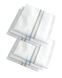 Apni Dukan Men's Cotton Handkerchiefs (White,Large)-thumb1