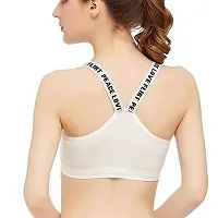 Beauty Plus Women's Gym Tank Fitness Women Absorb Sweat Seamless Padded Sports Bra Sport Yoga Tank Professional Tops Athletic Crop Tops Pack of 1 ( Size: 30) White-thumb1