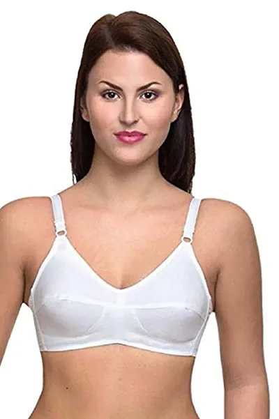 Teenager Women's Cotton Non Padded Wired Regular Bra (Bhar9621_White_85D)