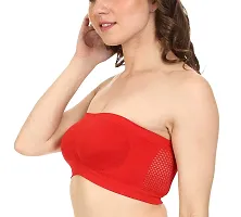 Women's Tube Bra Non Padded Colour Red-Size: 36 (Pack of 1)-thumb2