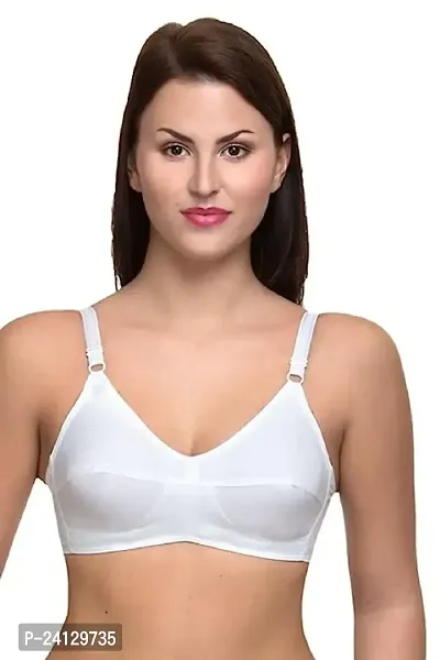 Teenager Women's Cotton Non Padded Wired Regular Bra (Bhar9632_White_95DD)-thumb0