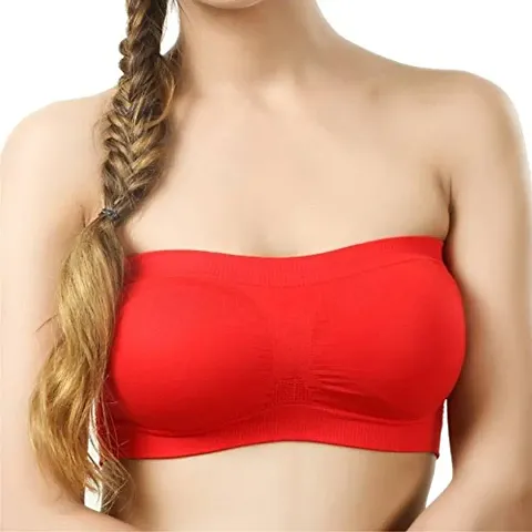Beauty Plus Women's Spandex Non Padded Non-Wired Bandeau Bra