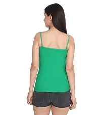 Beauty Plus Women Camisole Sleeveless Vest Slim Crop Top Spaghetti Strap Camis Cotton Tube Bodysuit Adjustable Straps Color (Black,Green,Light Purple) Size :75_XS (Pack of 3)-thumb2