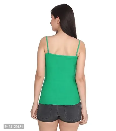 Beauty Plus Women Camisole Sleeveless Vest Slim Crop Top Spaghetti Strap Camis Cotton Tube Bodysuit Adjustable Straps Color (Black,Green,Light Purple) Size :75_XS (Pack of 3)-thumb3