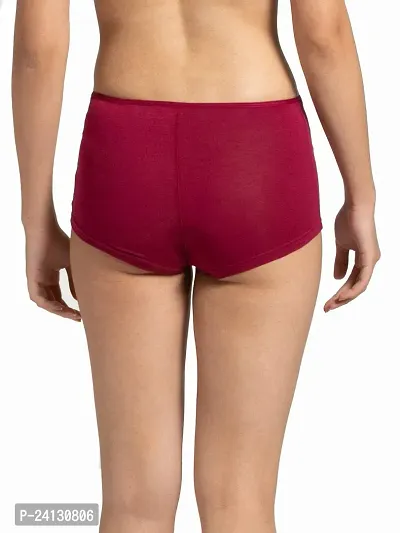 Jockey Women's Boy Leg Shorts_Beet_RED_S-83-89 Cms-thumb3