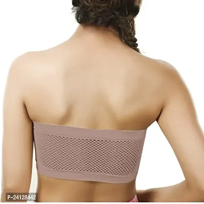 Beauty Plus Womens Spandex Strapless Non-Padded Tube Bra Wire-Free (Combo of 3)-thumb5