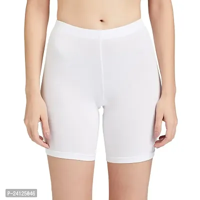 Jockey 1529 Women's High Coverage Super Combed Cotton Elastane Stretch Mid Waist Shorties with Concealed Waistband