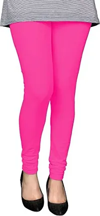 Lavania Women Sporting Leggings Sexy Bandage Leggins Fitnes Sports Gymnastics Active Pants Candy Color Solid Leggings in (LL_04-HOT Pink) Pack of 1 (Size: 42)