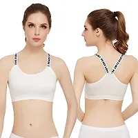 Beauty Plus Women's Gym Tank Fitness Women Absorb Sweat Seamless Padded Sports Bra Sport Yoga Tank Professional Tops Athletic Crop Tops Pack of 1 ( Size: 30) White-thumb2