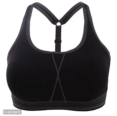 Women's Yoga Sports Bra for Women Force Cross Back Running Gym Gorge Gym Crop Top Padded Bras Athletic Sports Vest Underwear Black (Pack of 1)-thumb5