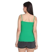Beauty Plus Women Camisole Sleeveless Vest Slim Crop Top Spaghetti Strap Camis Cotton Tube Bodysuit Adjustable Straps Color (Black,Green,Light Purple) Size :95_XL (Pack of 3)-thumb2