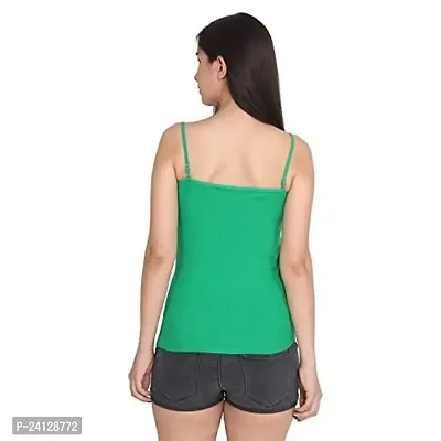 Beauty Plus Women Camisole Sleeveless Vest Slim Crop Top Spaghetti Strap Camis Cotton Tube Bodysuit Adjustable Straps Color (Black,Green,Light Purple) Size :95_XL (Pack of 3)-thumb3