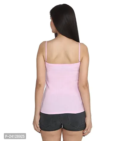 Beauty Plus Women Camisole Sleeveless Vest Slim Crop Top Spaghetti Strap Camis Cotton Tube Bodysuit Adjustable Straps Color (Blue,Pink,Light Purple) Size :75_XS (Pack of 3)-thumb3