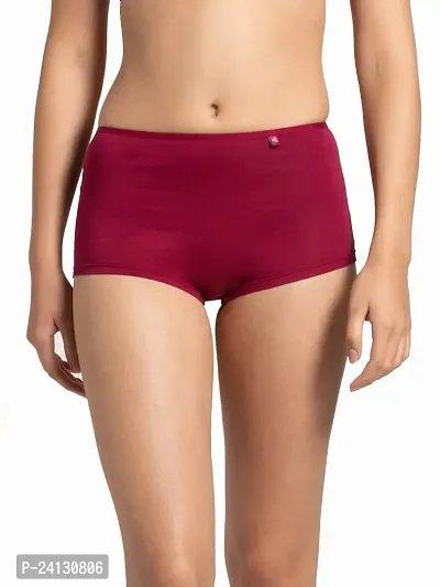 Jockey Women's Boy Leg Shorts_Beet_RED_S-83-89 Cms-thumb0