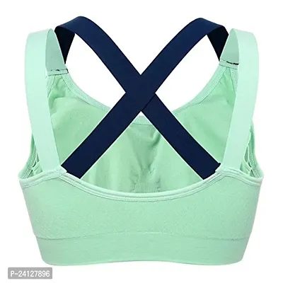 Beauty Plus Women's Sexy Crossbody Back Women Sports Bra, Professional Quick Dry Padded Shockproof Gym Fitness Running Yoga Sports Push Up Bra Tops Light Green (Pack of 1) Size: 30B-thumb4