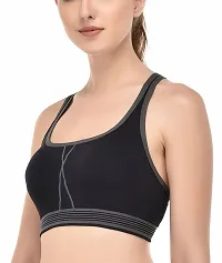 Women's Yoga Sports Bra for Women Force Cross Back Running Gym Gorge Gym Crop Top Padded Bras Athletic Sports Vest Underwear Black (Pack of 1)-thumb2