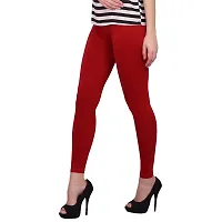 Lavania Women's Plain / Solid Legging (Bhar5441_L-13-Red_Waist Size - 42)-thumb2