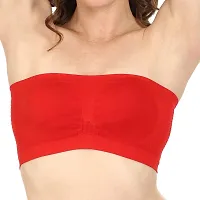 Women's Tube Bra Non Padded Colour Red-Size: 36 (Pack of 1)-thumb3