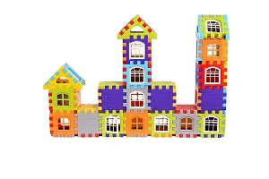 Happy Home House Building Blocks with Smooth Rounded Edges, Toys for Kids, Multicolour 72 Pices-thumb1