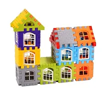 Happy Home House Building Blocks with Smooth Rounded Edges, Toys for Kids, Multicolour 72 Pices-thumb2