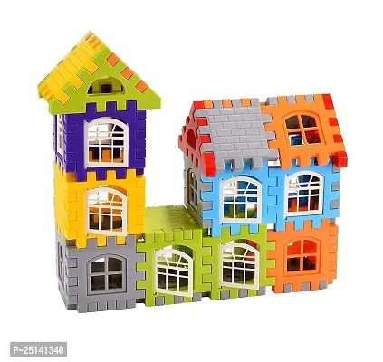Happy Home House Building Blocks with Smooth Rounded Edges, Toys for Kids, Multicolour 72 Pices-thumb3
