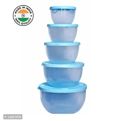 kitchen Grocery Storage Container 5pcs combo set , BPA-Free, Air tight Box for fridge and multipurpose usages.1500ml , 1000ml , 650ml , 450ml , 250ml-multicolore
