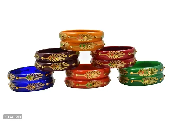 Multicolour Latest Design Bangle Kada Set Of 12 For Women And Girls-thumb3